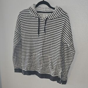 Volcom Black and White Striped Women's Hoodie